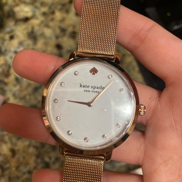 KATE SPADE Metro Rose Gold-tone Stainless Steel Mesh Bracelet Watch - Picture 3 of 7